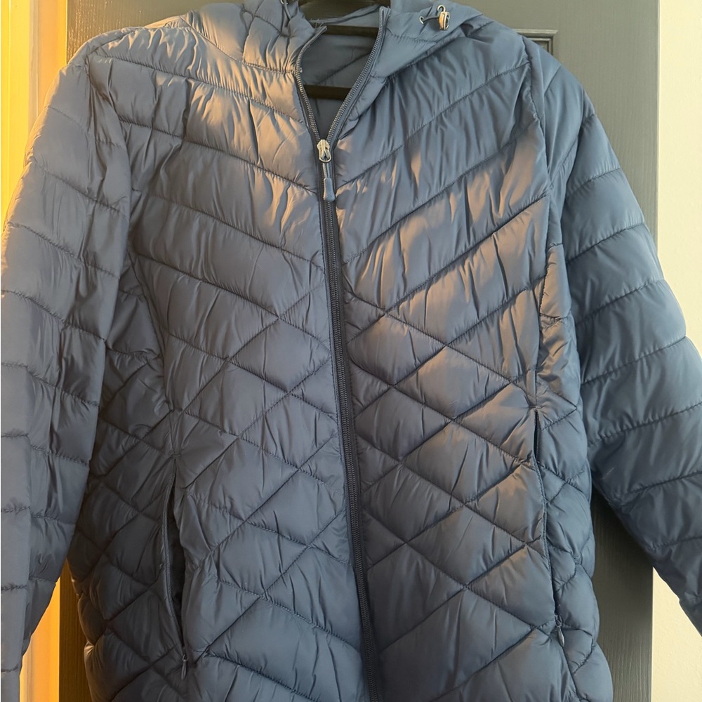 ZeroXposur Women's Quilted Puffer Jacket - Navy Blue